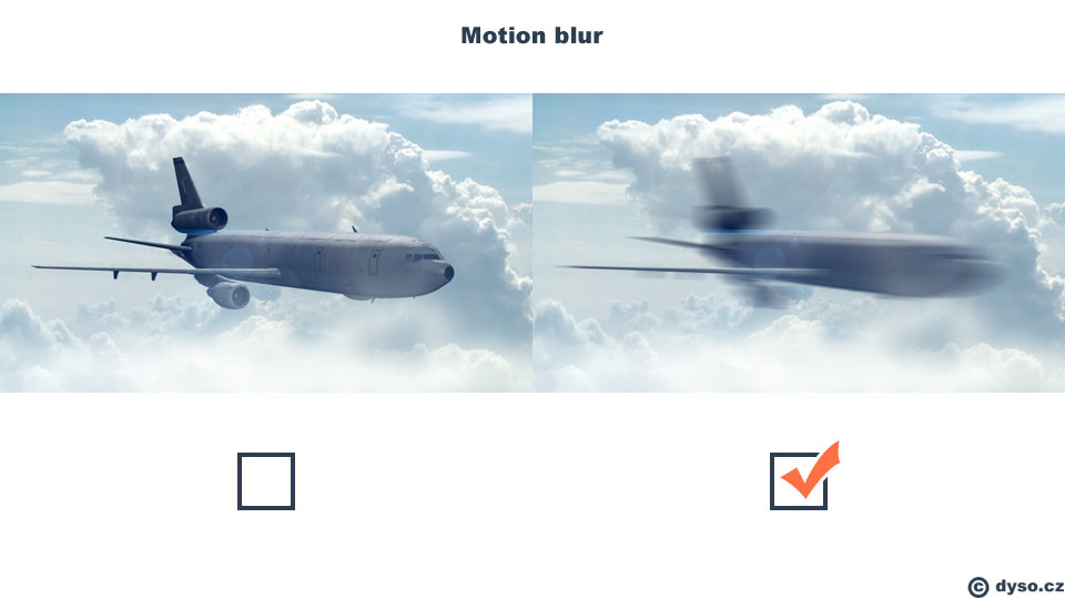 Ukázka použití efektu motion blur