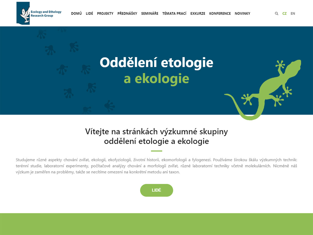 Náhled webu Ekologie a etologie - obrázek #1