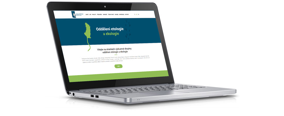 Web Ekologie a etologie - PřF, Karlova Univerzita – ukázka projektu