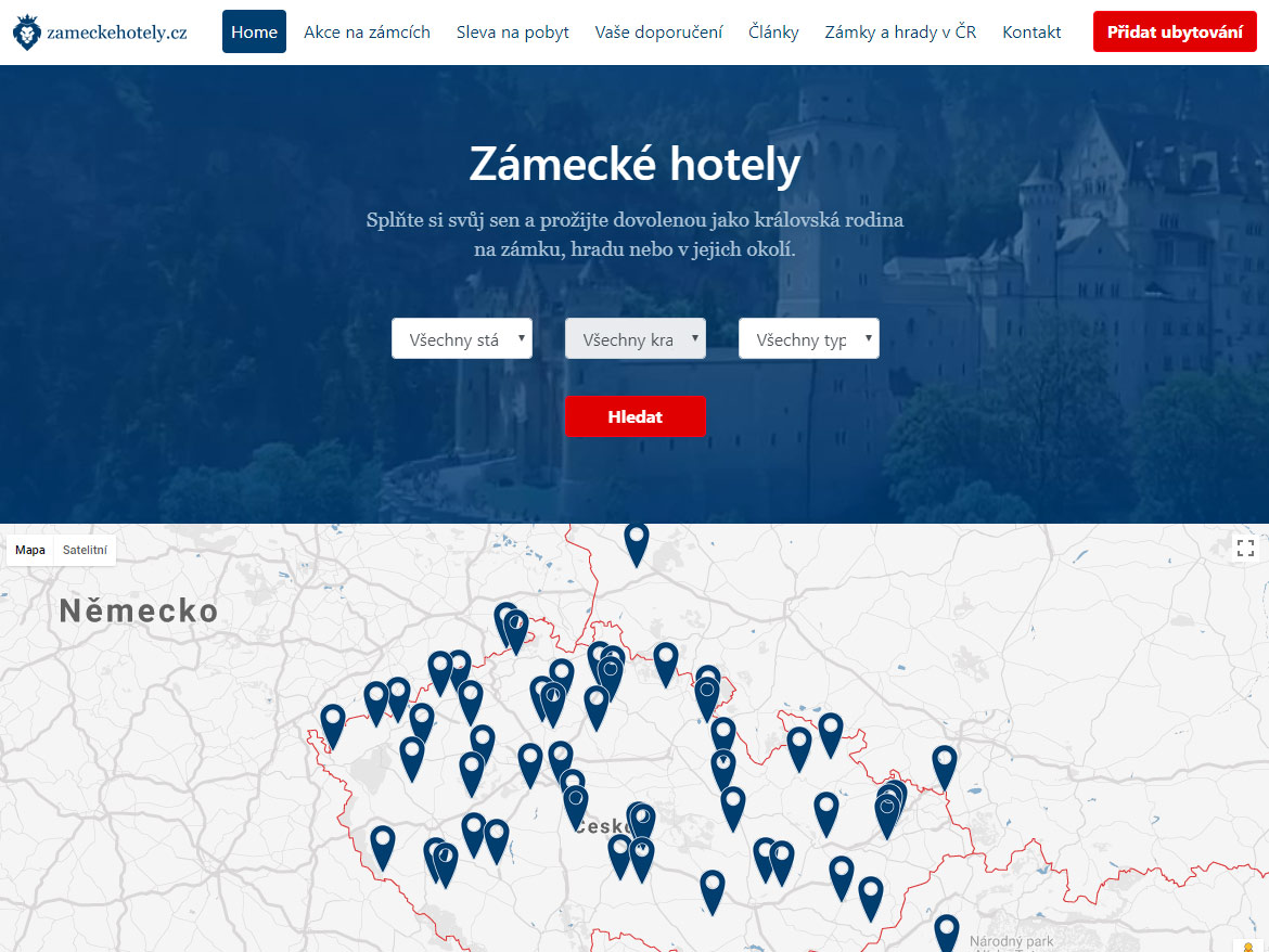 Náhled webu Zámecké hotely - obrázek #1
