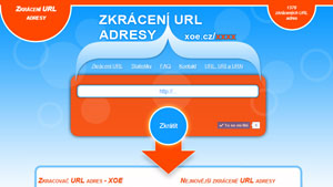 Obrázek reference Webová aplikace Zkracovač URL adres